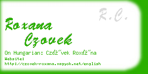 roxana czovek business card
